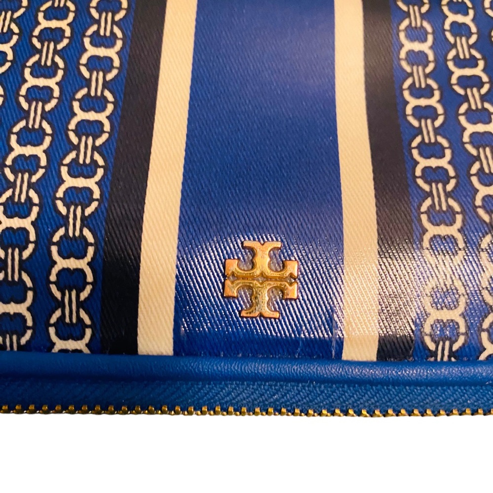 Tory Burch Gemini Link Royal Blue Continental Wallet - Picture 3 of 9